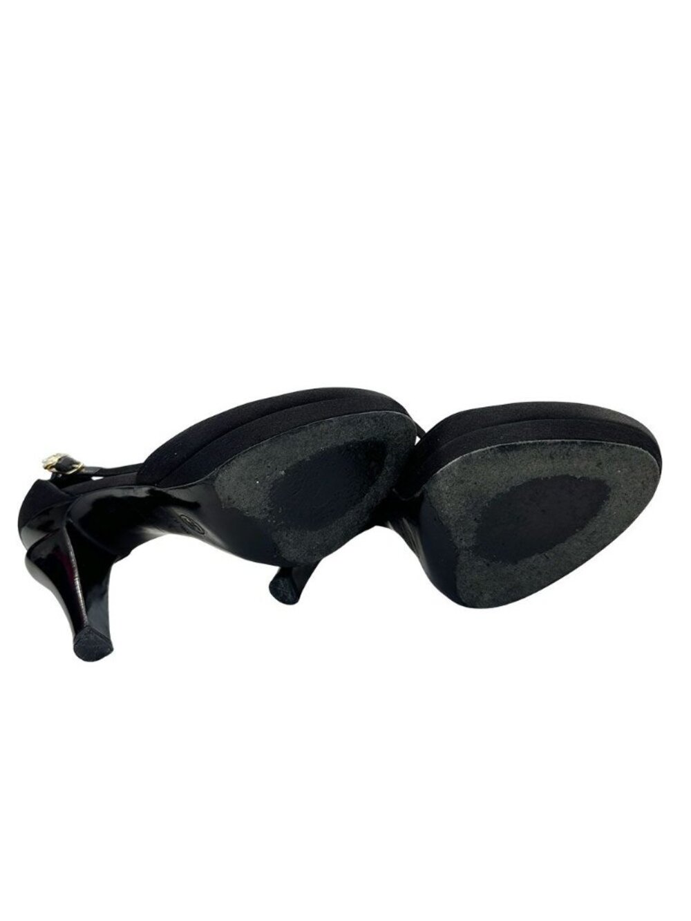 Chanel Shoes Leather Heels Black CC Logo Line - Picture 8 of 14